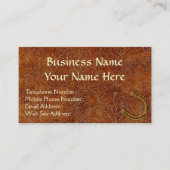 Imitate gewendetes Leder, trinken Pferde Business  Visitenkarte (Vorderseite)