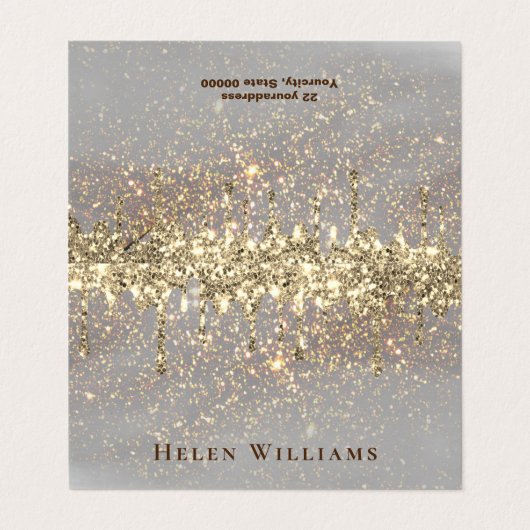 Imitate glänzen Design Visitenkarten (Außenseite Aufgefaltet)