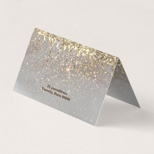 Imitate glänzen Design Visitenkarten (Rückseite)