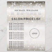 Imitate glänzend glänzender Friseursalon Flyer (Hinten)