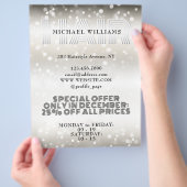 Imitate glänzend glänzender Friseursalon Flyer (Hand)