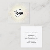 Imitate glänzendes Designlogo Quadratische Visitenkarte (Vorne/Hinten)