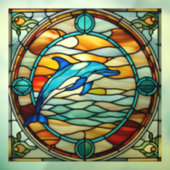 Imitate Glass Jumping Dolphin Fensteraufkleber (Blatt 3)