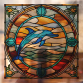 Imitate Glass Jumping Dolphin Fensteraufkleber (Blatt 2)