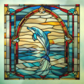 Imitate Glass Jumping Dolphin Fensteraufkleber (Blatt 3)