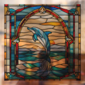 Imitate Glass Jumping Dolphin Fensteraufkleber (Blatt 2)