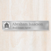 Imitate Glass Office Türschild Plate Real Anwesen (Vorderseite )