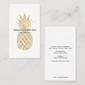 Imitate Glitzer Ananas Business Card Visitenkarte (Vorne/Hinten)