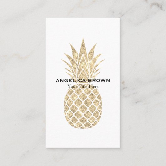 Imitate Glitzer Ananas Business Card Visitenkarte (Vorderseite)
