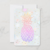 Imitate Glitzer Ananas Geburtstag Einladung (Rückseite)