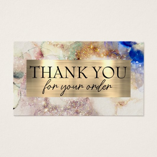 Imitate Glitzer Aquarell Dank Discount-Karte (Vorderseite)