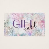 Imitate Glitzer Aquarell Geschenkkarte (Vorderseite)