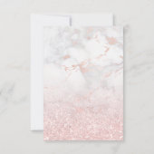 Imitate Glitzer auf Marmor Erste Heilige Kommunion Einladung (Rückseite)