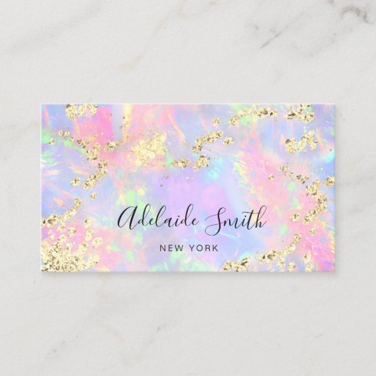 Imitate Glitzer auf opal-stone Visitenkarte (Vorderseite)