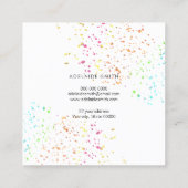IMITATE Glitzer auf Pastellfarben Weiden Kuchen Quadratische Visitenkarte (Rückseite)