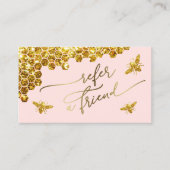 Imitate Glitzer auf rosa Referenzkarte Visitenkarte (Vorderseite)