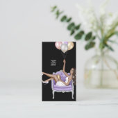 Imitate Glitzer Ballon Party Planer Visitenkarte (Stehend Vorderseite)