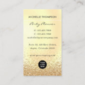 Imitate Glitzer Ballon Party Planer Visitenkarte (Rückseite)