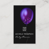 Imitate Glitzer Ballon Party Planer Visitenkarte (Vorderseite)