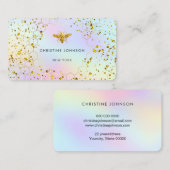 Imitate Glitzer Bee Pastellfarben Hintergrund Visitenkarte (Vorne/Hinten)