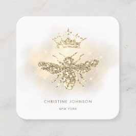 Imitate Glitzer Biene Quadratische Visitenkarte