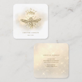 Imitate Glitzer Biene Quadratische Visitenkarte