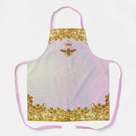 Imitate Glitzer Biene Schürze (Vorderseite)