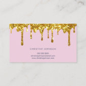 Imitate Glitzer Biene und Blume Visitenkarte (Rückseite)