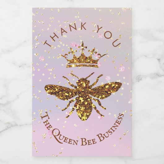 Imitate Glitzer Biene Weinetikett (Einzelnes Label)