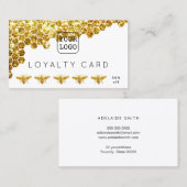 Imitate Glitzer Bienen Honigwabe Visitenkarte (Vorne/Hinten)