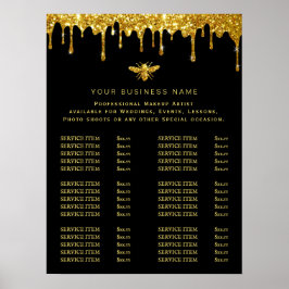 Imitate Glitzer Bienenlogo Preisliste Poster