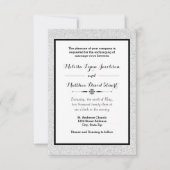 Imitate Glitzer & Black Gerahmt-3x5 Hochzeit Einla Einladung (Vorderseite)