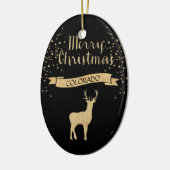 Imitate Glitzer Black Gold Elch Colorado Keramikornament (Links)