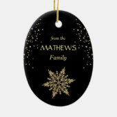 Imitate Glitzer Black Gold Elch Colorado Keramikornament (Hinten)