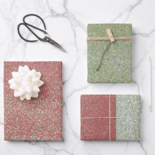 Imitate Glitzer Bling Packpapier Blätter