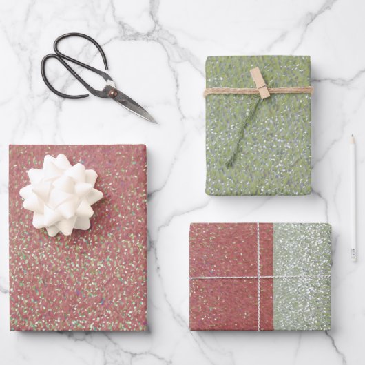 Imitate Glitzer Bling Packpapier Blätter (Vorderseite)