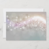 Imitate Glitzer Bokeh Stars Weihnachtsfest Party Einladung (Rückseite)