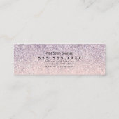 Imitate Glitzer Boutique Bekleidung Schwarz-weiß Mini Visitenkarte (Rückseite)