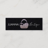 Imitate Glitzer Boutique Kleidung Schwarz Mini Visitenkarte (Vorderseite)