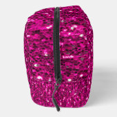 Imitate Glitzer Custom Monogram, Hot rosa Glitzern Waschbeutel (Rechts)