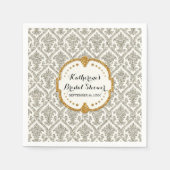 Imitate Glitzer Damask Brautparty Party Dekoration Serviette (Vorderseite)