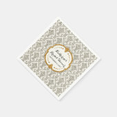 Imitate Glitzer Damask Brautparty Party Dekoration Serviette (Ecke)