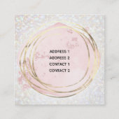 IMITATE Glitzer Dekoration Square Visitenkarte (Rückseite)