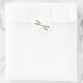 Imitate Glitzer Dragonfly Runder Aufkleber (Tasche)