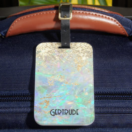 Imitate Glitzer Edelstein Opal Gepäckmarke Gepäckanhänger