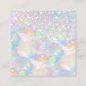 Imitate Glitzer Edelstein Opal Textur Discount-Kar Quadratische Visitenkarte (Rückseite)