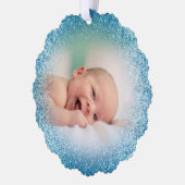 Imitate Glitzer Effekt neuer Baby Ornament Karte (Links)