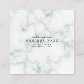 Imitate Glitzer Eyelashes Salon Schwarz-weiß Quadratische Visitenkarte (Rückseite)