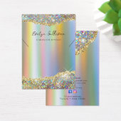 Imitate Glitzer-Folie Halskette Display-Karte (Schreibtisch)