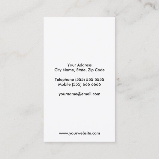 Imitate Glitzer Fork und Spoon Visitenkarte (Rückseite)